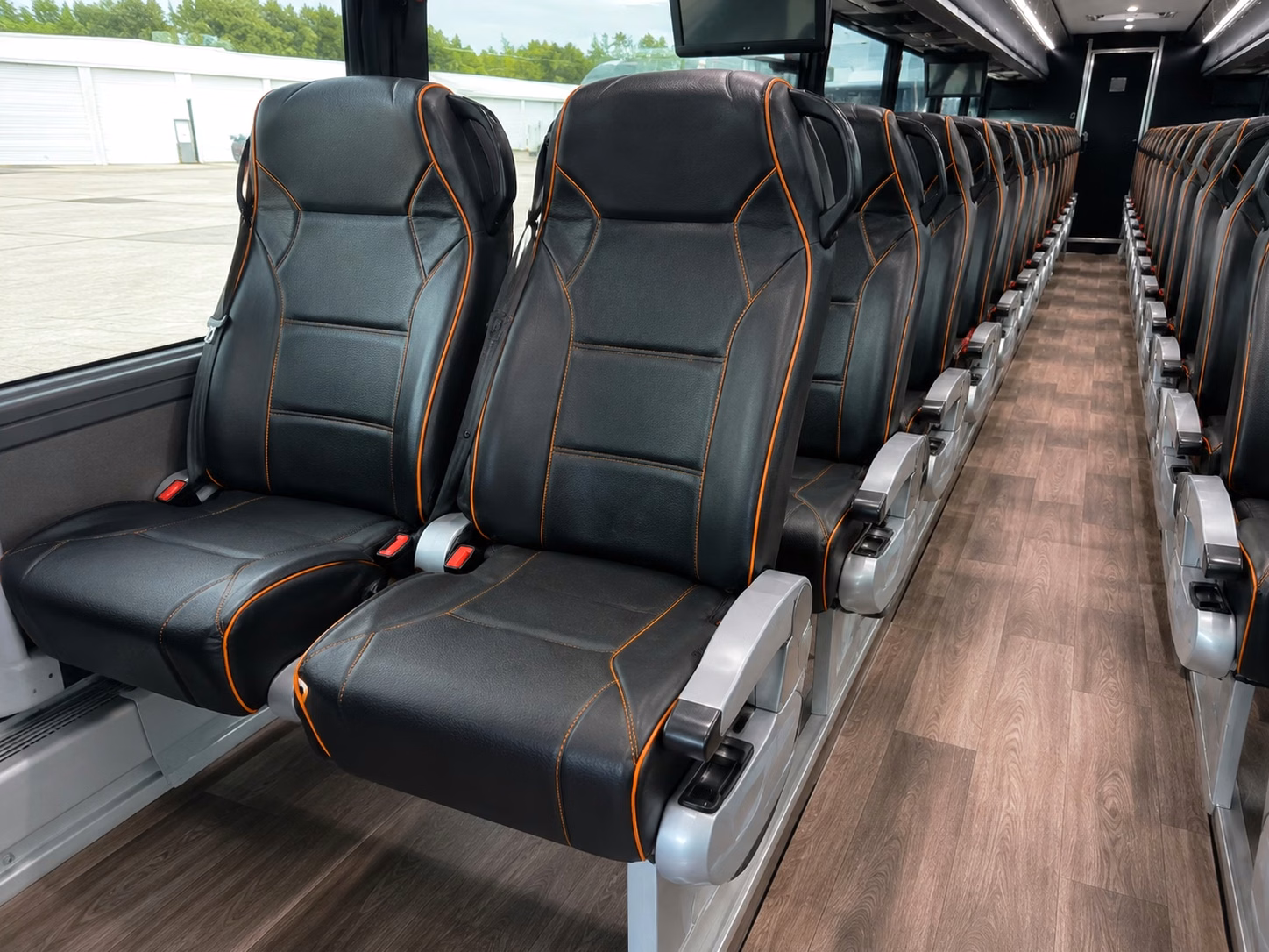 livonia charter bus interior