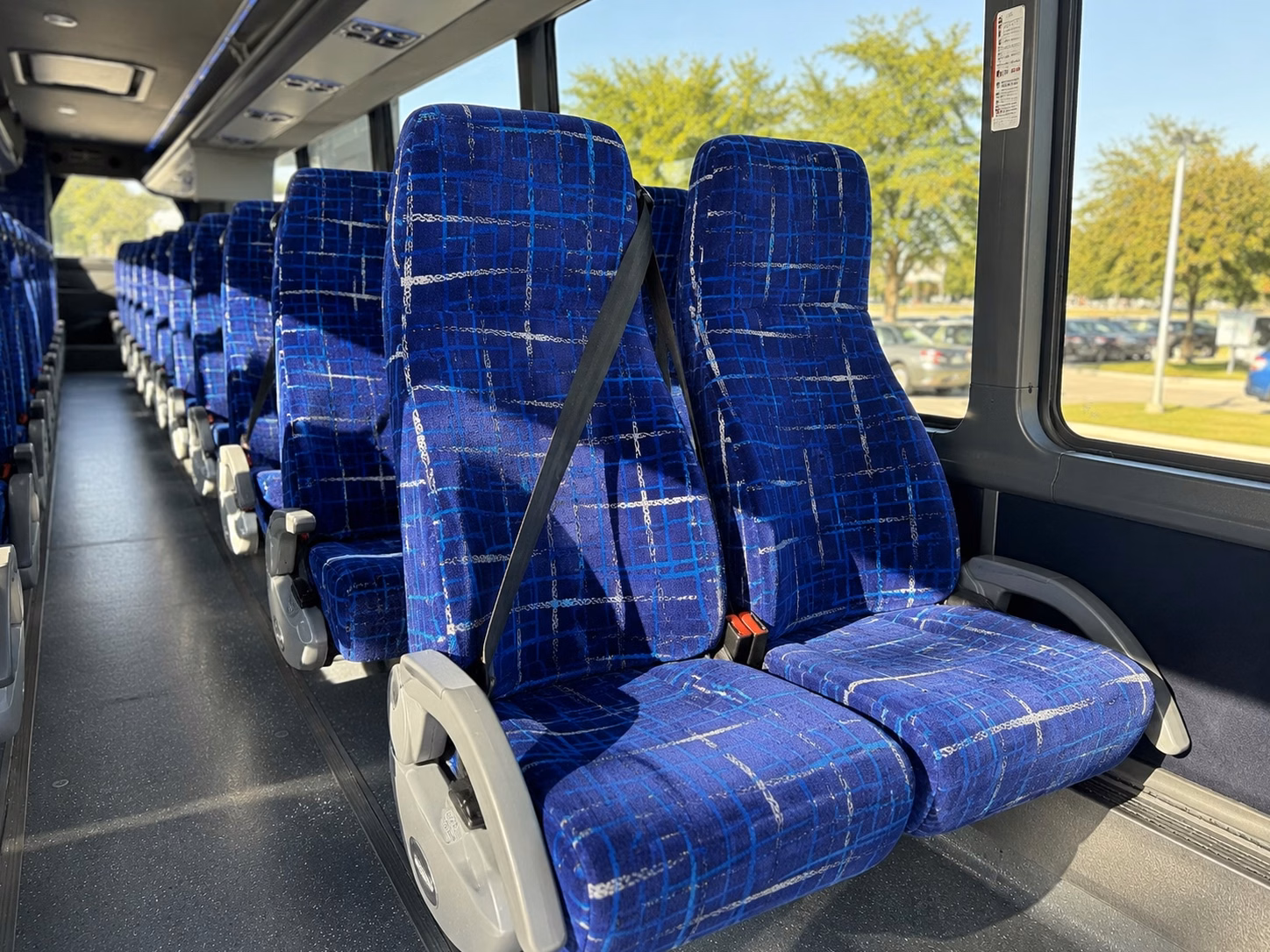 livonia charter bus rental interior